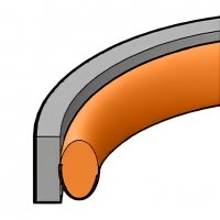 Уплотнение поршня 160x141x9.5 SPGA PTFE Уплотнение поршня 160x141x9.5 SPGA PTFE